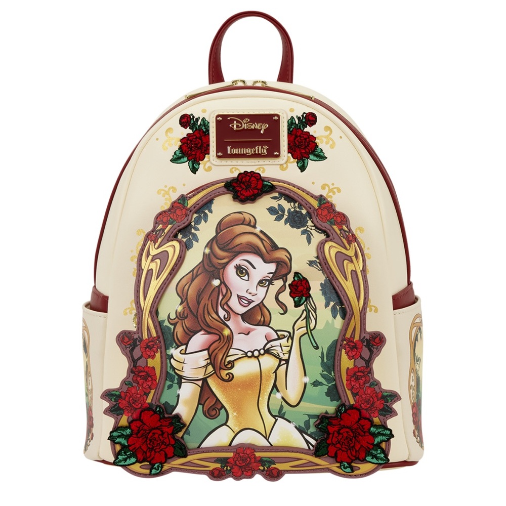 Loungefly Disney Exclusive Belle floral mini Backpack New! Hard Tag